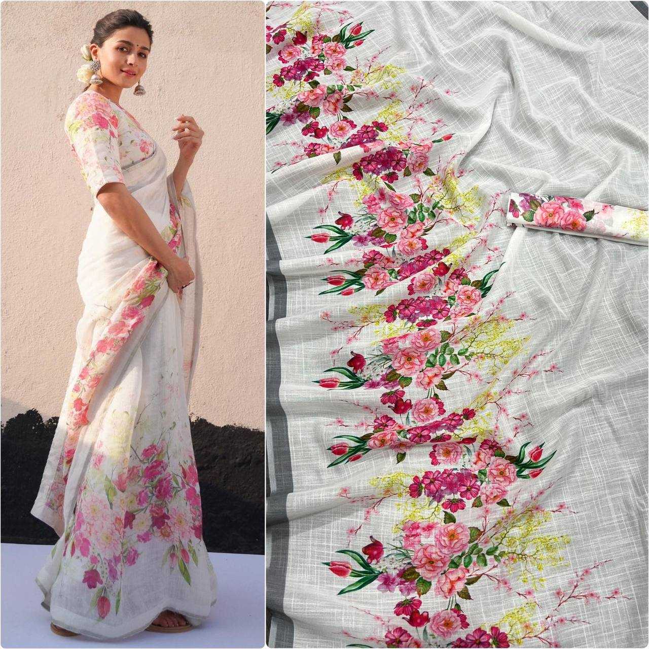 YNF LINEN GRO TRENDY WHOLESALE SAREES MANUFACTURER     